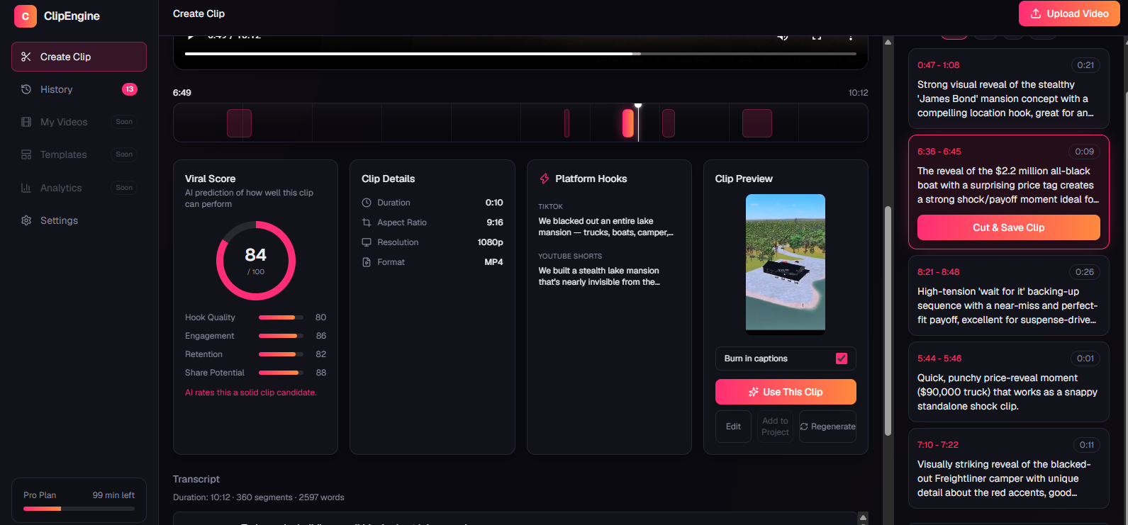 ClipEngine workspace